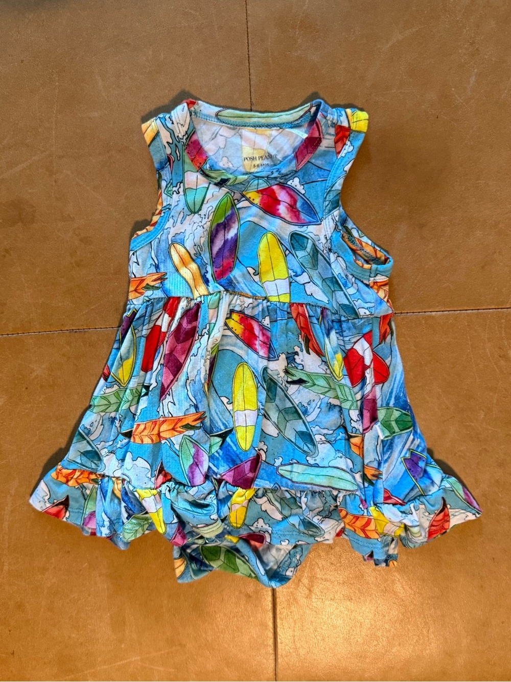 ๐$15 FLASH SALE๐Posh Peanut Viscose Bamboo Surfing Dress 3-6M